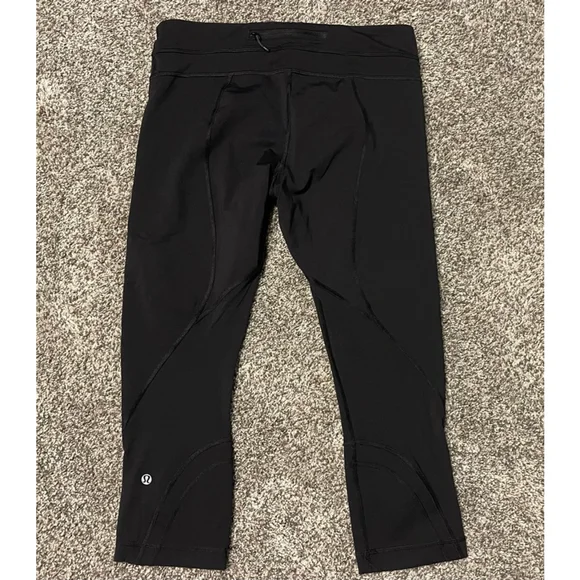 Lululemon Inspire Crop II, Luxtreme, Size 8, 21.5” Inseam, Black, VGUC - Picture 1 of 3